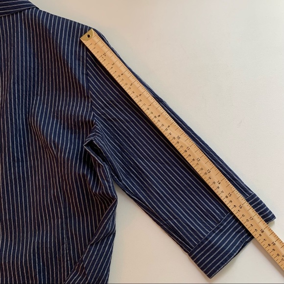 Vintage Alia Blouse Button-Front Striped Sz 8 NWT - Picture 11 of 12